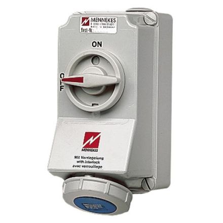 Mennekes 51411 DUO 32A 7-pin 9h 230V IP67 wall socket