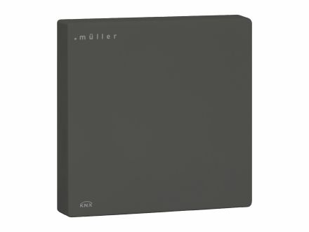 MÜLLER GS 40.01 knxTS KNX air quality controller | CO2 air quality sensor / room climate controller | jet black | 80x80 mm
