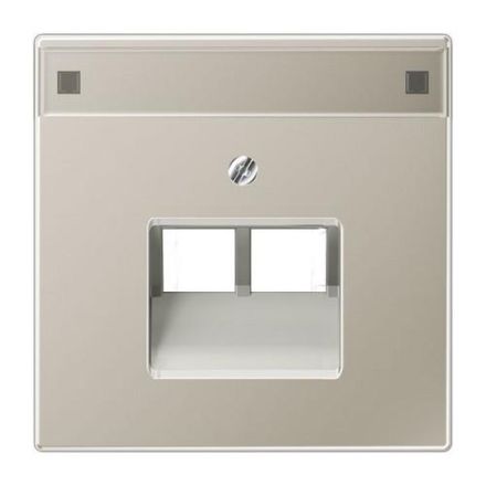 Jung ES2969-2NAUA cover for IAE/UAE connection boxes 2 x 8-pin, with label field, LS series, stainless steel