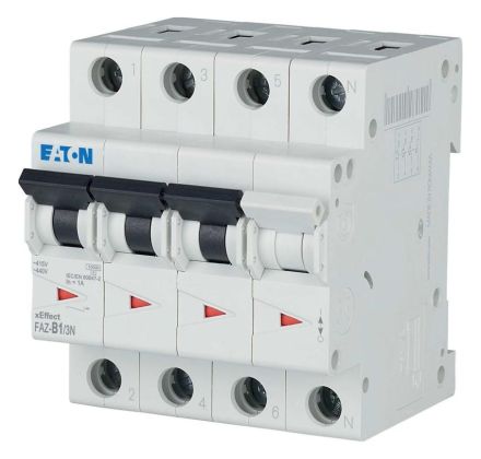 Eaton 278934 Circuit breaker FAZ-B1/3N B1A 3p+N