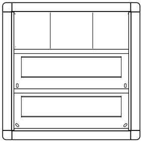 Ritto 1885120 letterbox frame 2 WE, silver