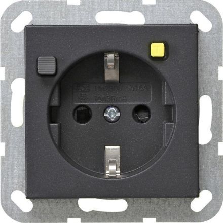 Gira 267728 30mA raised touch switch anthracite residual current protection socket