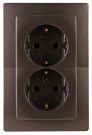 Kopp 941126061 socket 2f PARIS, rosewood-br