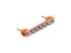 OBO Bettermann 1802 8 CU BigBar 8 connections equipotential bonding rail, 5015836