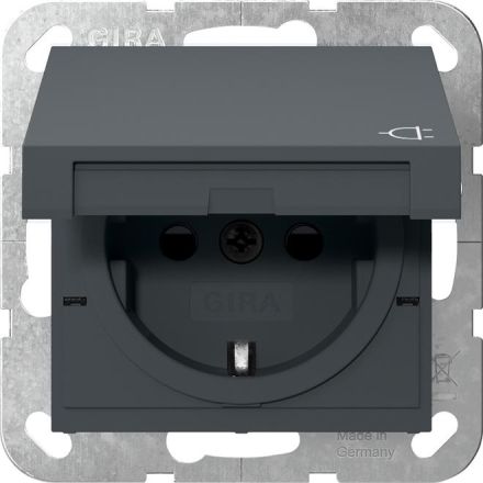 Gira 441428 KD+SH System 55 anthra socket SCHUKO