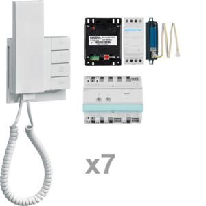Elcom REK407Y Fon i2Audio+2Wire 7-participant audio intercom set
