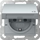Gira 445426 KD System 55 F aluminum socket SCHUKO