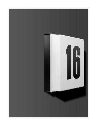 RZB 221167.003 5W 210lm 4000K 226x226x70 black LED house number light
