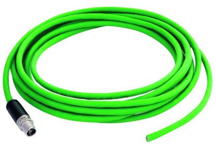 Telegärtner L83502A0000 M12x1 connector free cable end L3.0 m connection cable X-coded Cat.6A