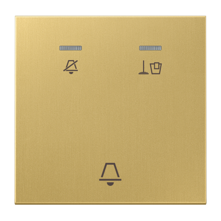 Jung MECUKO5MC hotel rocker, external unit, symbols do not disturb, tidy up room and bell, LS series, brass classic