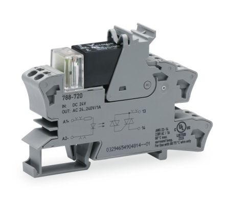 Wago 788-720 24VDC/240VAC1A plug-in socket with relay