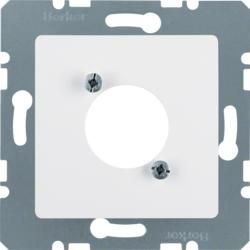 Berker 14121909 Central plate for XLR circular connectorsD-series polar white, matt/velvet Central plate