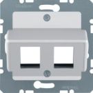 Berker 14631404 Central plate for AMP Modular Jacks alu, matt central plate system