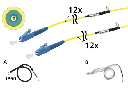 METZ CONNECT 152U129JJ5030G 12xOS2 LC-LC 30m pulling aid IP50 OpDAT VIK universal cable