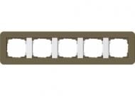 Gira 0215416 cover frame 5f Gira E3 Umbra/pure white