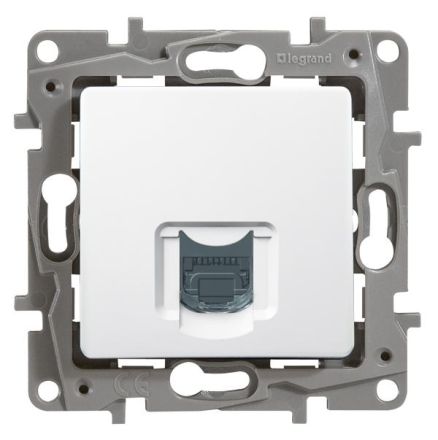 Legrand 664769 Telephone socket Niloe 1-way ultra-white white, (white)