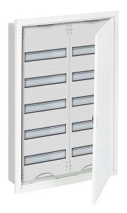 ABB Striebel & John U52/2 small distribution board, flush-mounted 5-row, with cover frame and door, 2CPX030119R9999