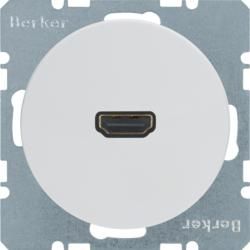 Berker 3315422089 High Definition socket polar white, glossy Berker R.1/R.3