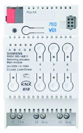 SIEMENS 5WG1562-1AB11 KNX switching actuator | 3-way, 10 A