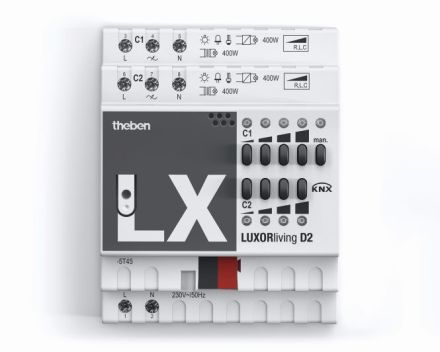 THEBEN LUXORliving D2 universal dimming actuator | 2-fold