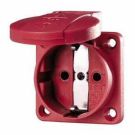 Mennekes 11013 16A2P+E 230V red panel socket SCHUKO