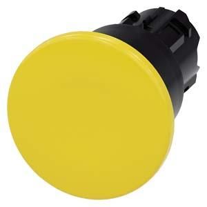 Siemens 3SU1000-1BA30-0AA0 mushroom pushbutton 22mm round yellow
