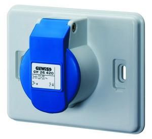 Gewiss GW26421 UP housing 3P+PE 6h IP44 Grey socket