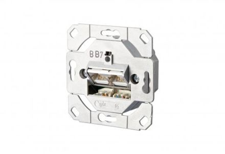 METZ CONNECT 2xRJ45 E-DAT C6A 8/8 (8) UP0 for channel data connection box Cat6A ISO, 130C381200-I