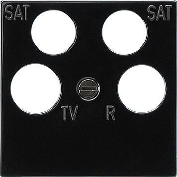 Gira 025910 central plate 4-way fuba ECG Astro accessories black