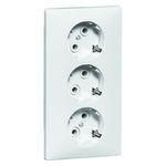 Hochköpper 00508511 D 6313 3-way white socket SCHUKO