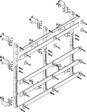 ABN flat 185mm with CU 50x10mm 5-pole 150mm busbar module (MFSC48985)