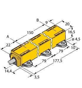 Turck 1590731 LI150P1-Q17LM1-LIU5X2 Inductive linear position sensor