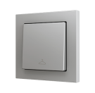 ZENNIO ZS551PB1SC Single button soft ZS55 | for 1 binary input, custom design | silver