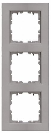 Kopp 402747000 3-way HK07 steel-colored cover frame