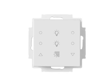 MÜLLER TS 57.21 knx6 KNX touch sensor | 6-way, 4 x lighting, 2 x shading | studio white | 55x55 mm