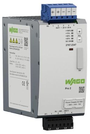 Wago 2787-2347 Pro 2 3-ph DC24V 20A TopBoost PowerBoost power supply