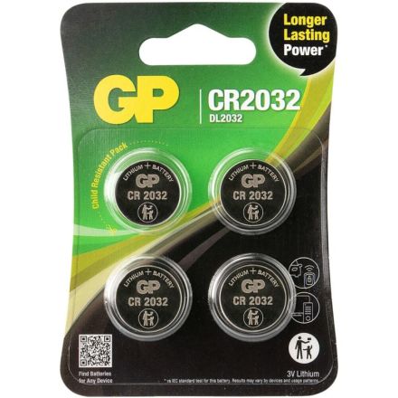GP 0602032C4 Lithium button cell CR2032 3 V, blister pack of 4