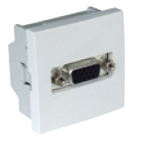 EFAPEL FEMALE HD15 SOCKET - 2 MOD MATTE WHITE