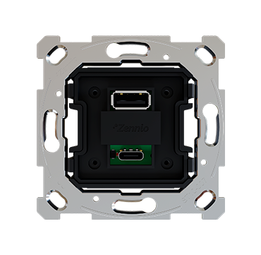 Zennio ZSI2UCA ZS55. Dual USB charger insert