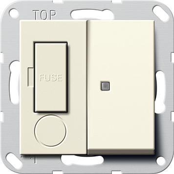 Gira 278701 Fused outlet 13A control, switchable System 55 cream white