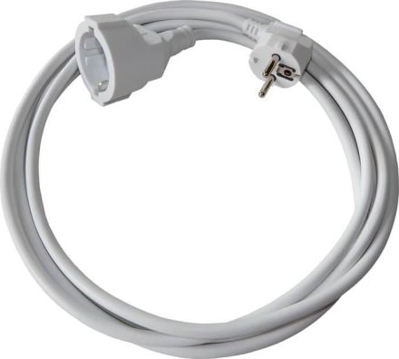 Pollmann 3500122 H05VV-F 3G1,5 white 5m extension
