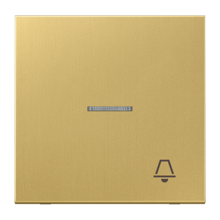 Jung ME2990KO5KC rocker 1-way with light guide, symbol bell, brass, series LS, brass classic
