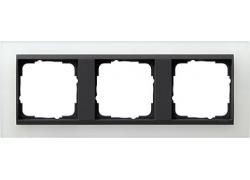 Gira 021324 3-way cover frame for anthracite Gira Event Opaque White