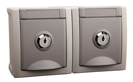 HHG 90591077-DE No. 7 FR-AP IP54 socket lockable 2-way