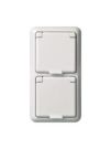 ELSO 225414 socket insert 2-way 16A FASHION IP44 pure white