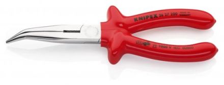 Knipex 26 27 200 chrome insulated 200mm1000V angled flat-nosed pliers with cutting edge