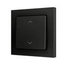 ZENNIO ZS551PB2SA Single button Soft ZS55 | for 2 binary inputs, blinds | black