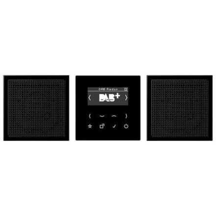 Jung DABLS2SW Smart Radio DAB+, Set Stereo, Series LS, black