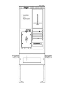 Hager ZAS175MH1 meter connection column 1Z+1LP 2-field 277x583x1710