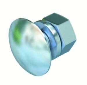 OBO Bettermann FRS 8X35 F with washer and nut, round-head screw, 6407048